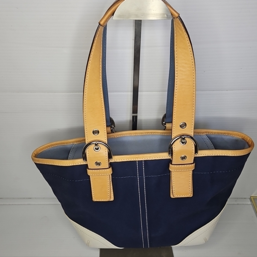 Coach Vintage Y2K SoHo Hampton Mini Daisy Canvas Tote Bag Purse L3J-4428 - Picture 3 of 12